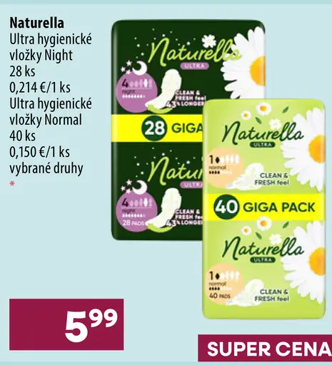 Naturella ULTRA NIGHT PLUS hygienické vložky