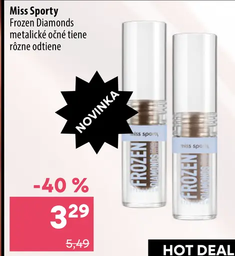 Miss Sporty Frozen Diamonds metalické očné tiene