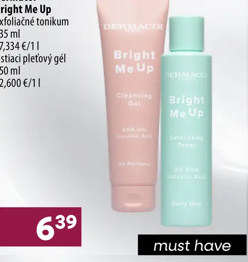 Dermacol Bright Me Up exfoliačné tonikum