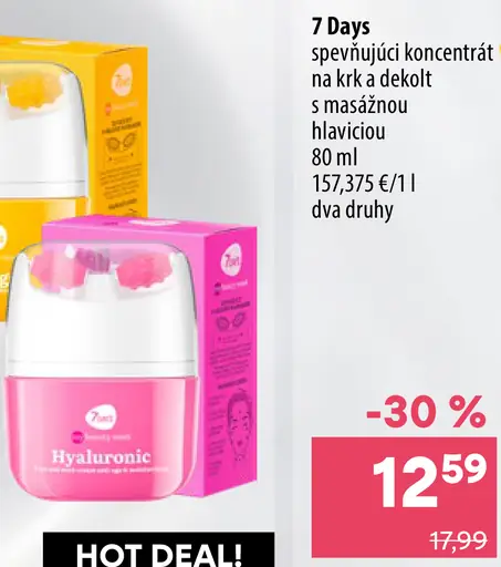 7 Days spevňujúci koncentrát na krk a dekolt s mačacou hľuzou, Hyaluronic