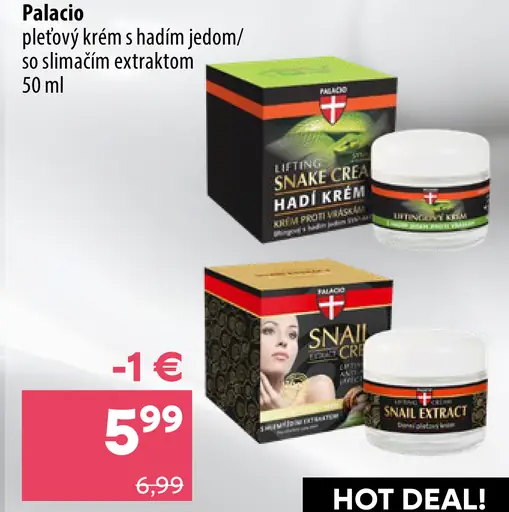 Palacio pleťový krém s hadím jedom so slimačím extraktom