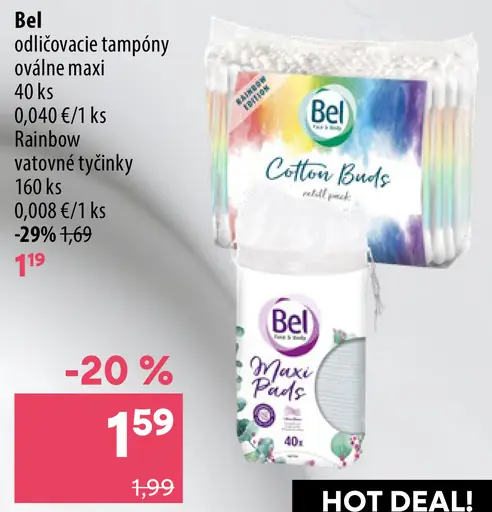 Bel odličovacie tampóny oválne