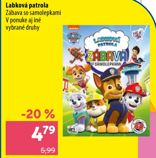 Labková patrola zábava so samolepkami