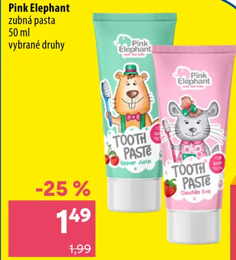 Pink Elephant detská zubná pasta