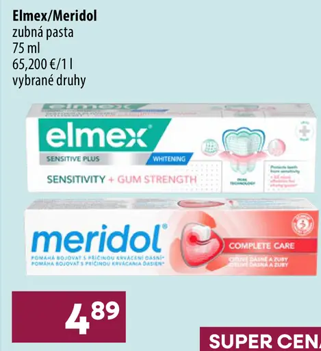 Elmex zubná pasta rôzne druhy