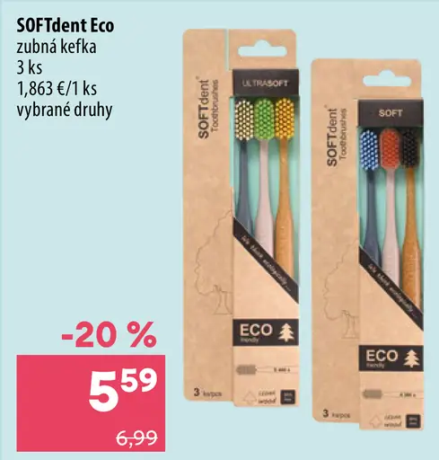 SOFTdent Eco zubné kefky, vybrané druhy