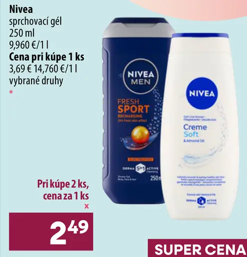 Nivea sprchovací gél – Fresh Sport, Creme Soft