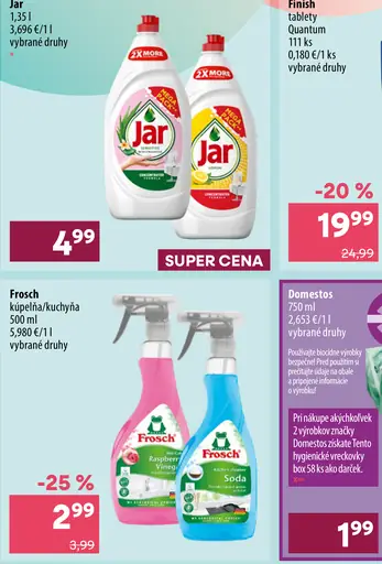 Jar prostriedok na umývanie riadu, varianty Sensitive a Lemon