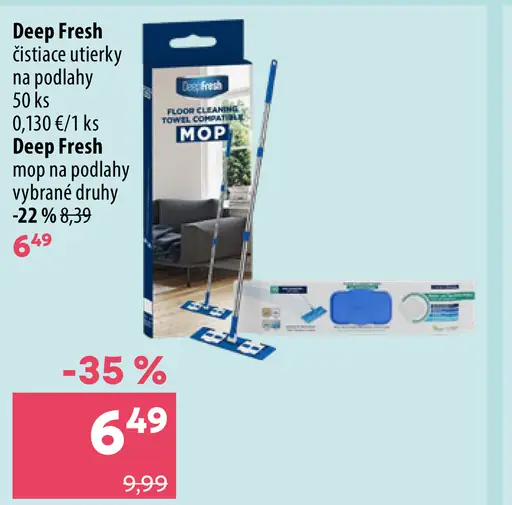 Deep Fresh čistiace utierky na podlahy