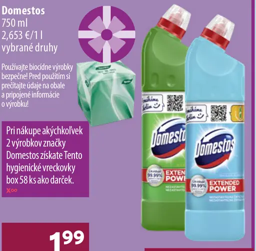 Domestos hygienický čistiaci prostriedok, vybrané druhy