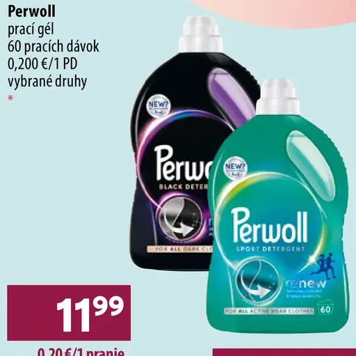 Perwoll prací gél rôzne druhy