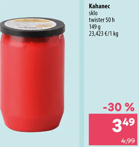 Kahanec sklo Twister