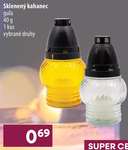 Sklenený kahanec guľa