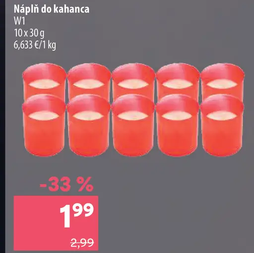 Náplň do kahanca W1
