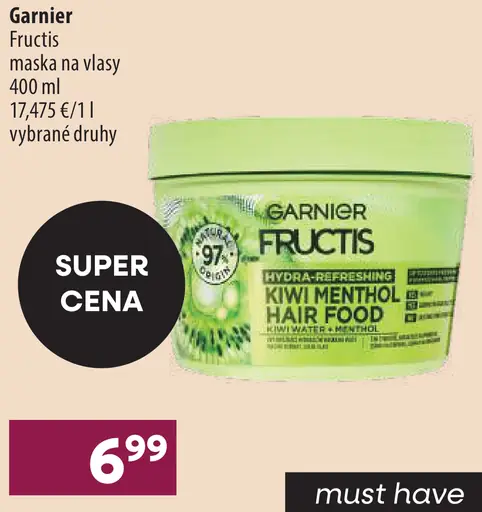 Garnier Fructis Hair Food Kiwi Watermelon vlasová maska