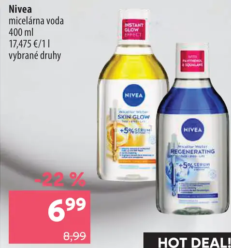 Nivea micelárna voda Skin Glow; Regenerating