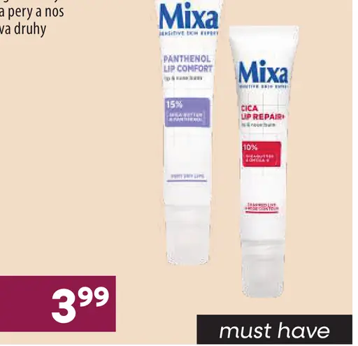 Mixa regeneračný balzam na pery a nos
