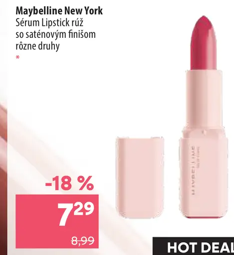 Maybelline New York Sérum Lipstick rúž so saténovým finišom