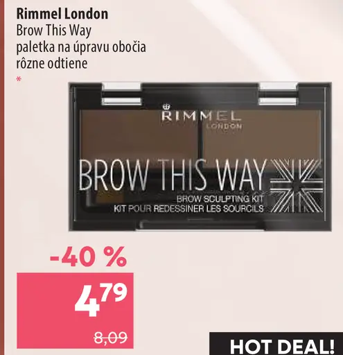 Rimmel London Brow This Way paletka na úpravu obočia