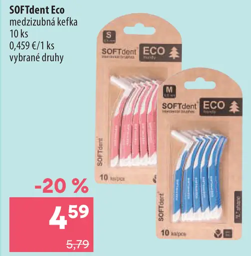 SOFTdent Eco medzizubná kefka, vybrané druhy