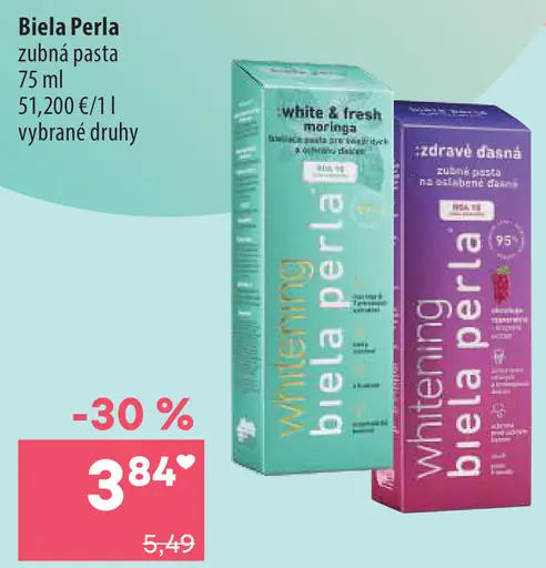 Biela Perla zubná pasta
