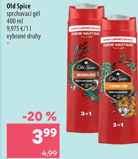 Old Spice sprchový gél vybrané druhy