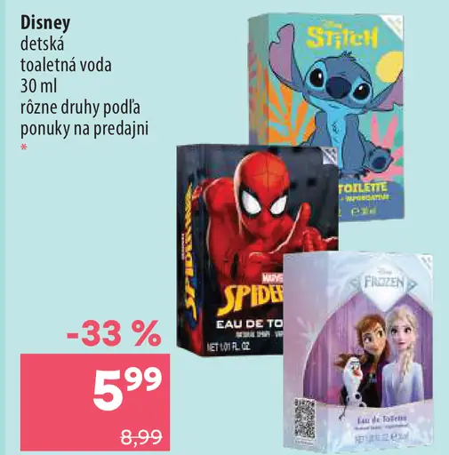 Disney detská toaletná voda