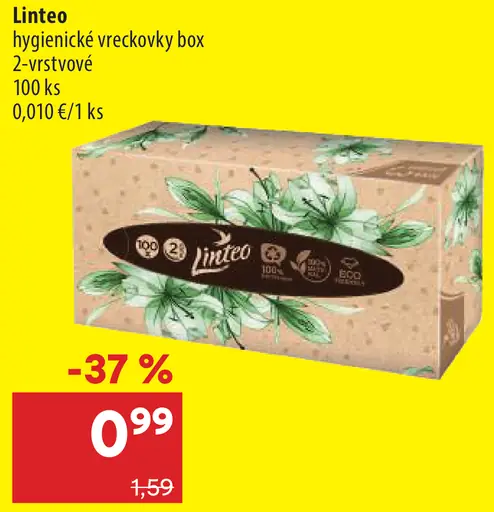 Linteo hygienické vreckovky box