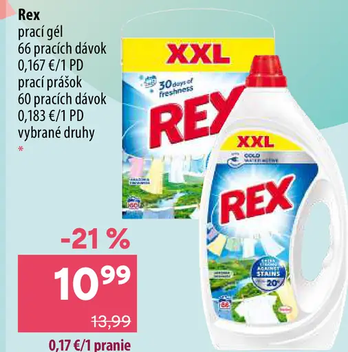 Rex prací gél