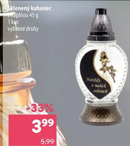 Sklenený kahanec s náplňou, vybrané druhy