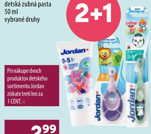 Jordan detská zubná kefka/detská zubná pasta