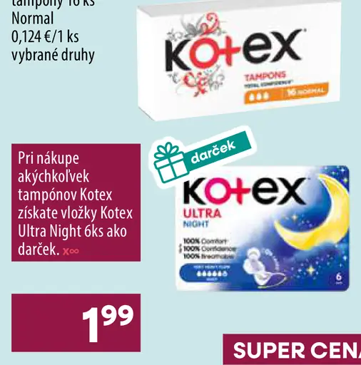 Kotex Normal tampóny