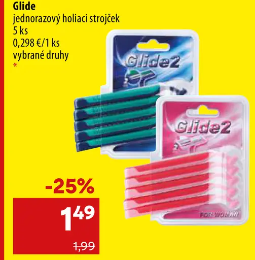 Glide jednorazový holiaci strojček