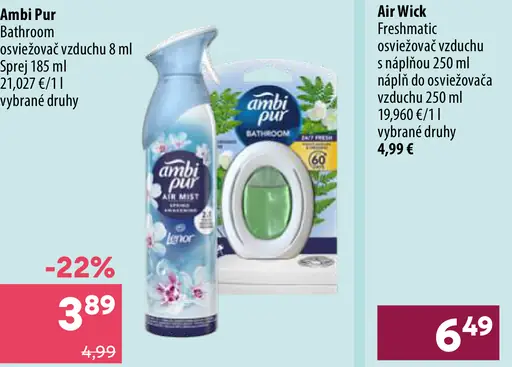 Ambi Pur Bathroom Nepretržitý Osviežovač Vzduchu