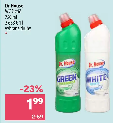 Dr. House WC čistič Green Freshness
