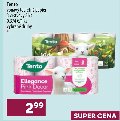 Tento toaletný papier 3-vrstvový