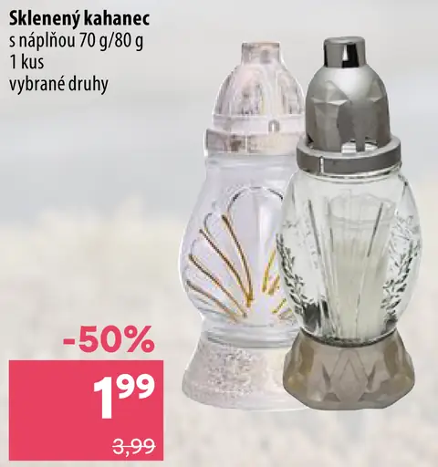 Sklenený kahanec s náplňou