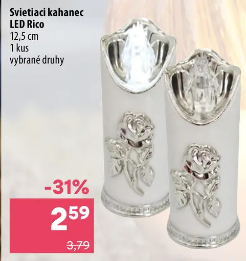 Svietiaci kahaneč LED Rico
