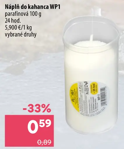 Flori parafínová náplň do kahanca WP1