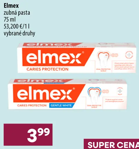 Elmex zubná pasta – Caries Protection, Gentle White