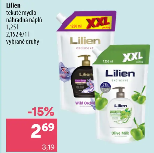 Lilien tekuté mydlo – Wild Orchid, Olive Milk