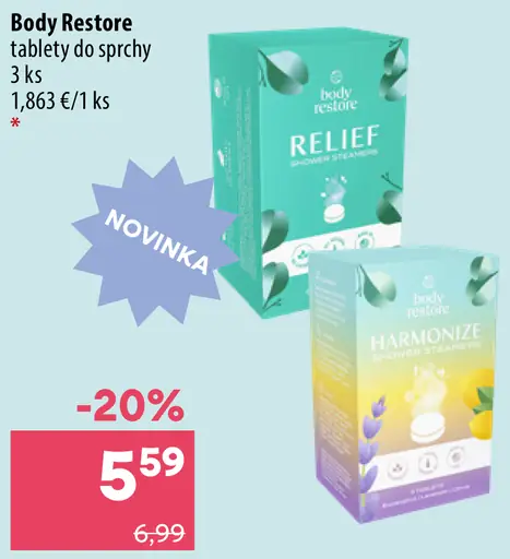 Body Restore tablety do sprchy Relief