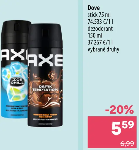 Axe pánsky dezodorant Ice Chill, Dark Temptation