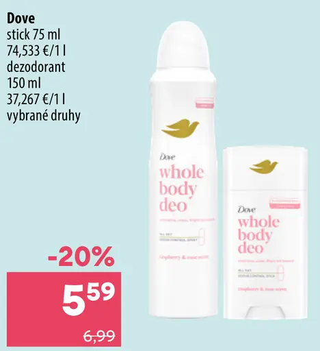 Dove tuhý dezodorant stick