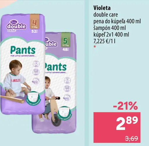 Violeta double care pena do kúpeľa