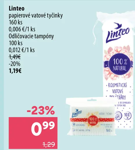 Linteo papierové vatové tyčinky