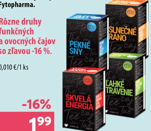 Fytopharma funkčné a ovocné čaje