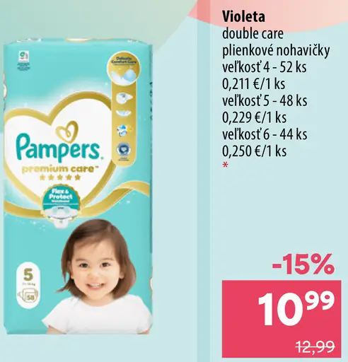 Pampers Premium Care plienky veľkosť 5