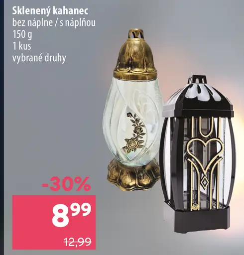 Sklenený kahanec bez náplne / s náplňou
