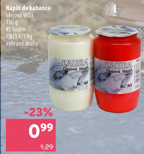 Náplň do kahanca olejová Laura